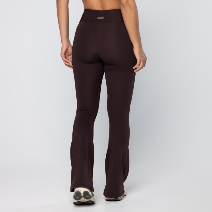 Calça Flare Force Com Recorte No Cós Pau Brasil