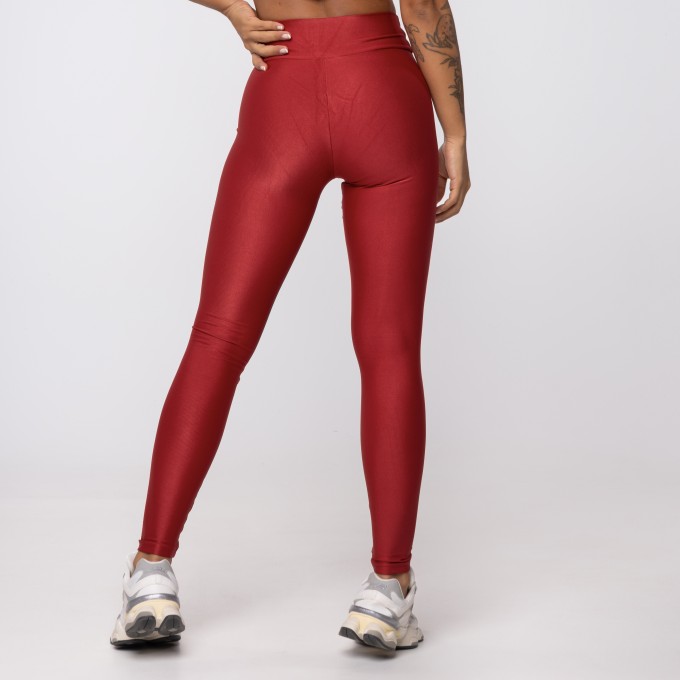 Calça Legging Vermelho Rubi Wonder Cós Cruzado