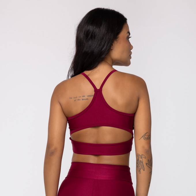 Top Vermelho Divino Wonder com Recorte nas Costas