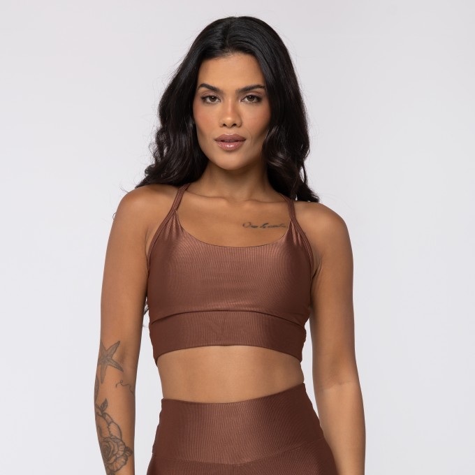 Top Bronze Wonder com Recorte nas Costas