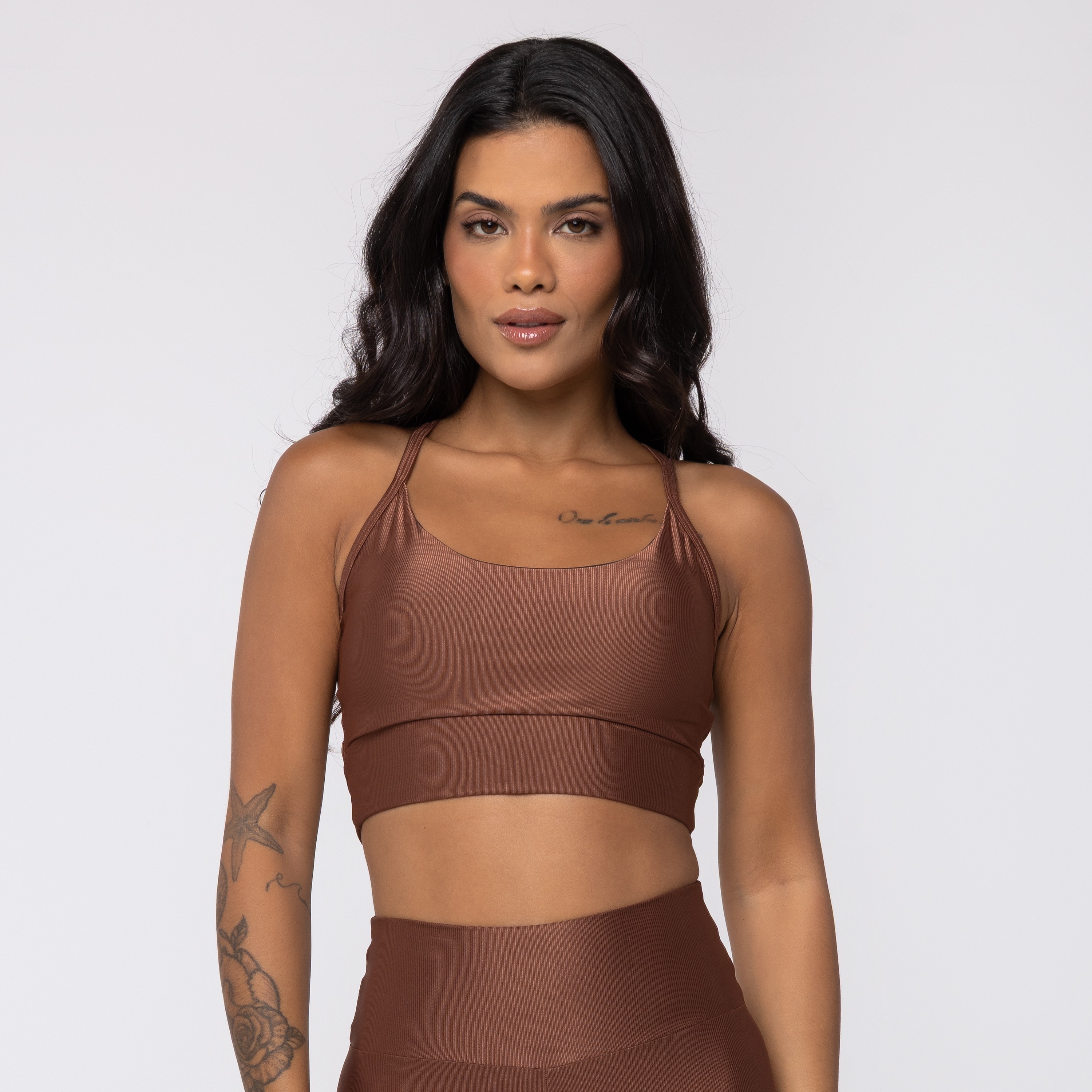 Top Bronze Wonder com Recorte nas Costas