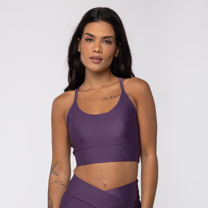 Top Roxo Ametista Wonder com Recorte nas Costas