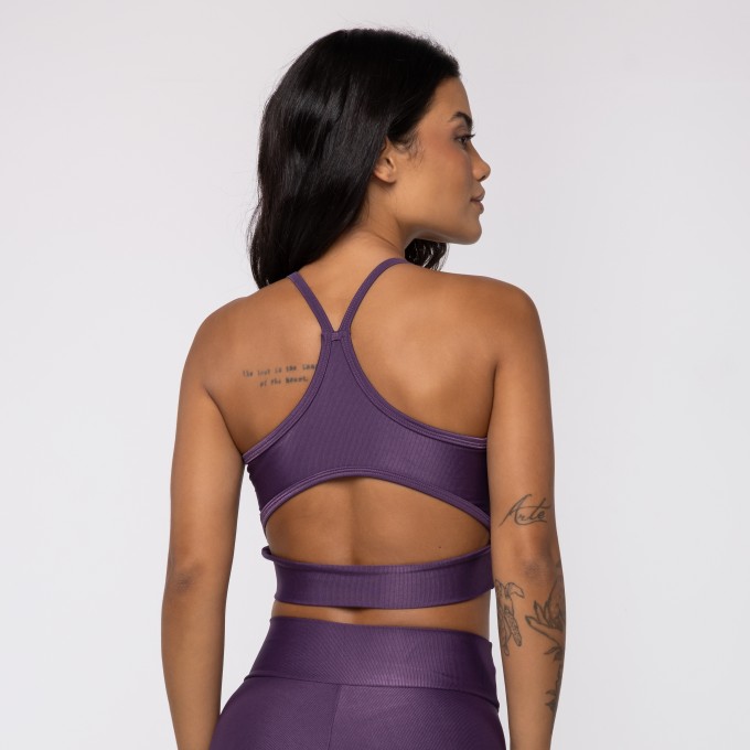 Top Roxo Ametista Wonder com Recorte nas Costas
