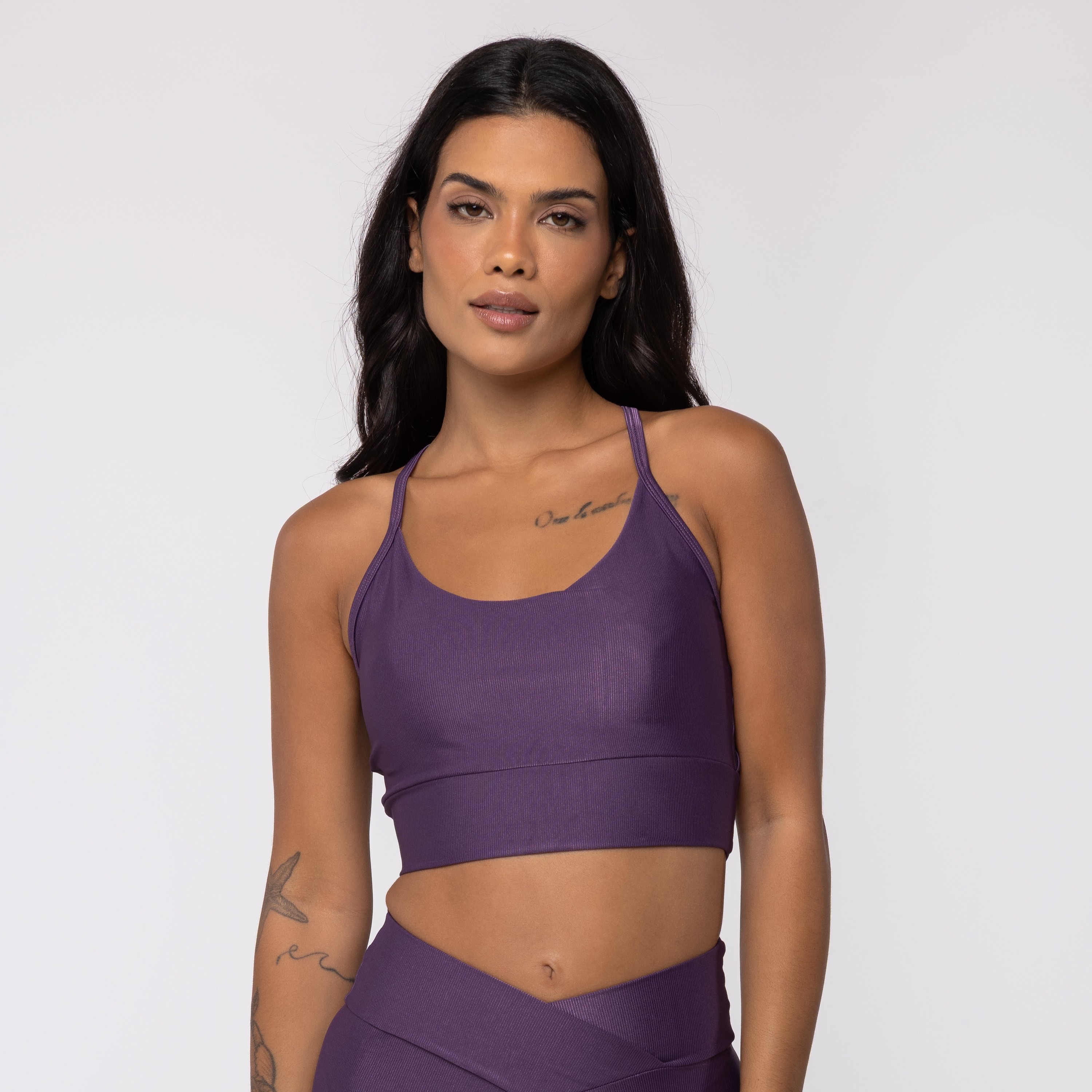 Top Roxo Ametista Wonder com Recorte nas Costas