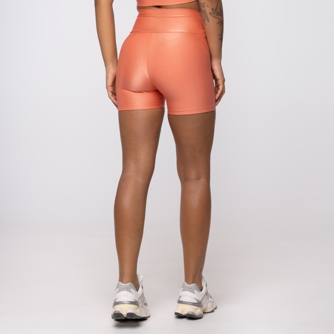 Short Laranja Claro Wonder com Cós Alto