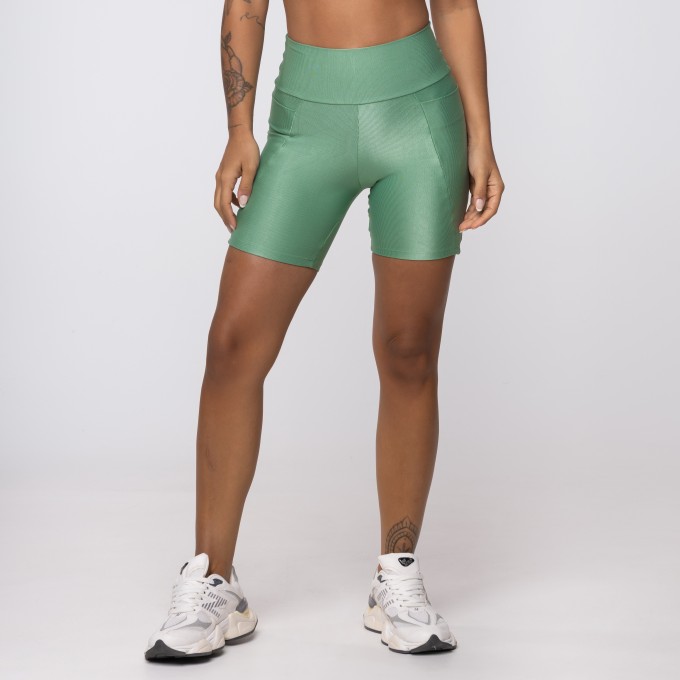 Bermuda Verde Alecrim Wonder Com Bolso